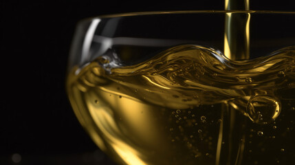 olive oil in glass generative ai