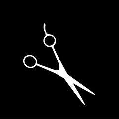 Scissors Silhouette for Pictogram, Art Illustration, Website, Apps, Logo Type or Graphic Design Element. Vector Illustration