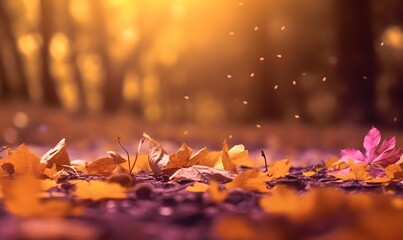 Autumn leaves, generative AI
