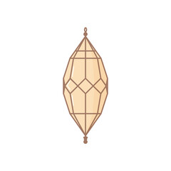 Fototapeta na wymiar Ramadan lamp in arabic style. Cartoon vector illustration design. Celebration background with islamic light lantern. Arabic lamp icon for ramadan design