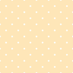 yellow and White Polka Dots Pattern Repeat Background