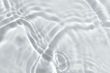 transparent white water wave texture background, reflection of sun in water. Closeup of desaturated...