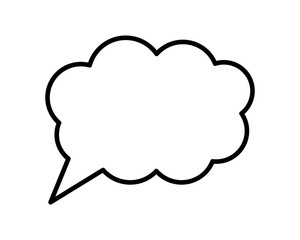 Chat bubble icon. Vector speech bubble. Blank, empty dialogue symbol template.
