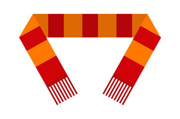 Vector illustration of football scarf, isolated on white background. soccer scarf, sport equipment