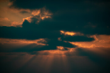 sunset in the clouds