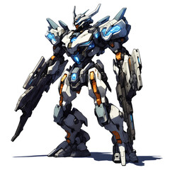 robot cyborg soldier, anime mecha battle suit	
