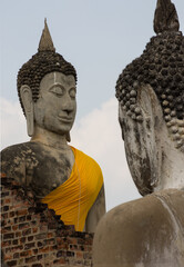 Buddha statues in temple Ayutthaya Thailand