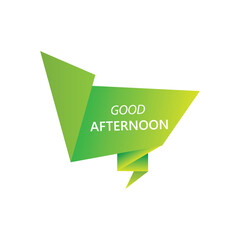 good afternoon vector lable icon illustration on white background..eps
