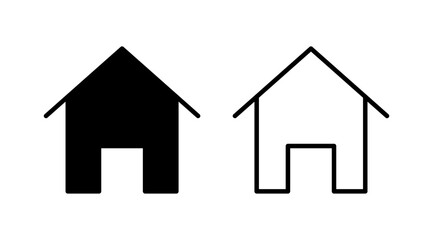 Home icon vector. House vector icon