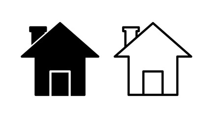 Home icon vector. House vector icon