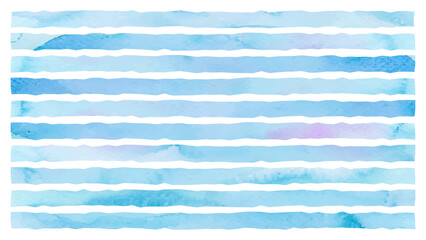 透明水彩タッチの青いストライプ背景	
