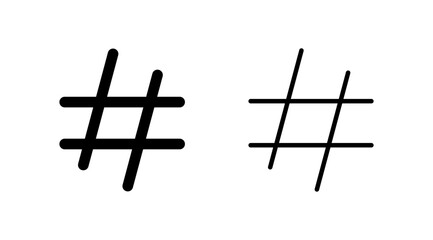 Hashtag icon vector. hashtag simbols