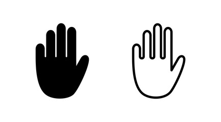 Fototapeta na wymiar Hand icon vector. hand symbols. palm