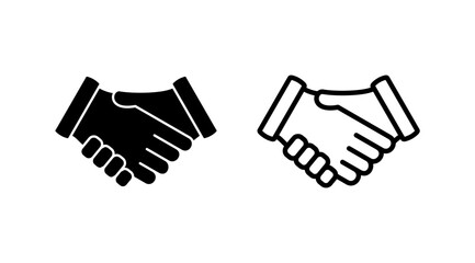 Hand shake icon vector. business handshake. contract agreement. partnership