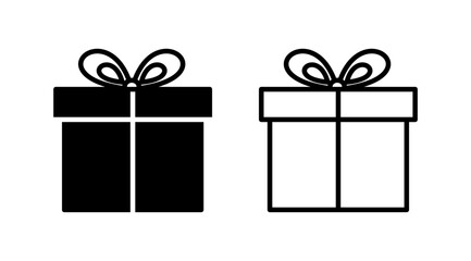 Gift icon vector. gift box icon. birthday gift