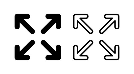 Fullscreen icon vector. expand fullscreen icon