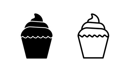 Cup cake icon vector. cake icon. bakery. muffin