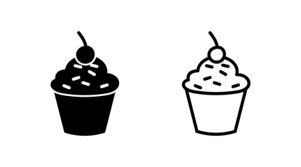Cup cake icon vector. cake icon. bakery. muffin