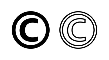 Copyright icon vector. copyright symbol