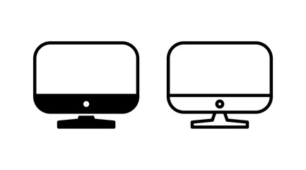 Computer icon vector. computer monitor icon.