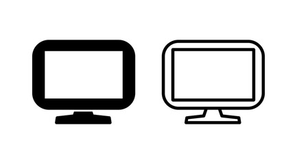 Computer icon vector. computer monitor icon.