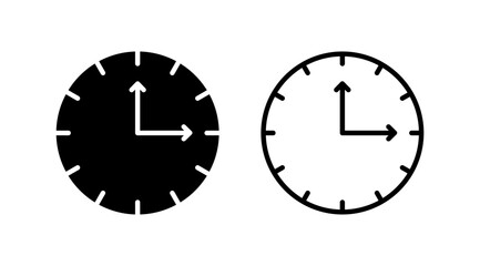 Clock icon. Time icon vector. Clock icon in trendy flat style isolated