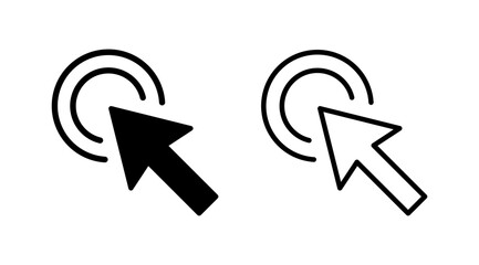 Click icon vector. cursor icon vector. pointer sign