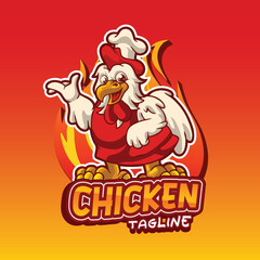 chicken food character mascot vector