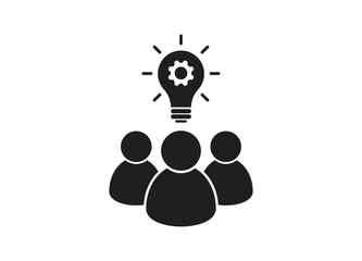 Group idea or teamwork icon,Business collaboration idea icon,Vector icon for business apps and websites