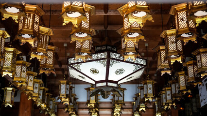 "Toro," lanterns found in Japanese shrines.