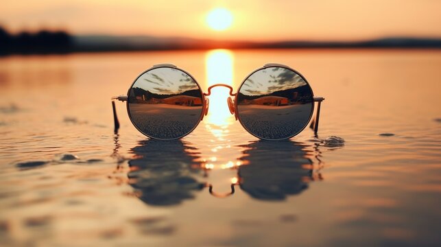 a picture of sunglasses on the beach with peoplea picture of sunglasses on the beach with people