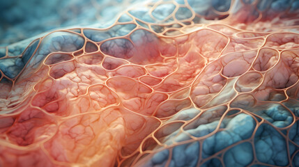 saggy skin layer and skin cell 
 - obrazy, fototapety, plakaty