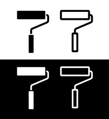 Roller icon. Paint roller for paint. Attribute of construction or repair.