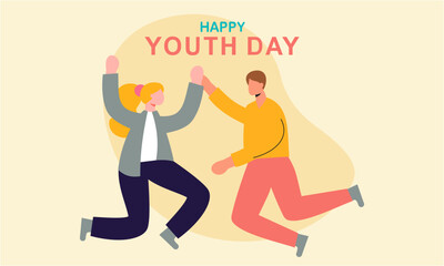 Fototapeta na wymiar International youth day illustration vector