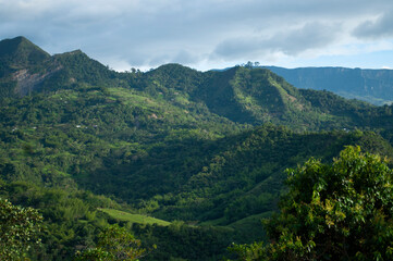 Fototapeta na wymiar La Vega landscape in Colombia