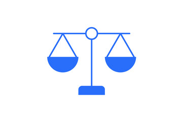 Isolated Geometric  scales illustration in flat style design. Vector illustration and icon. 