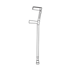 Crutches vector icon