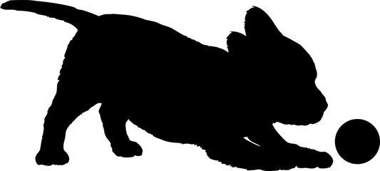 Dog with a ball Dog puppies silhouette. Baby dog silhouette Puppy breeds 
