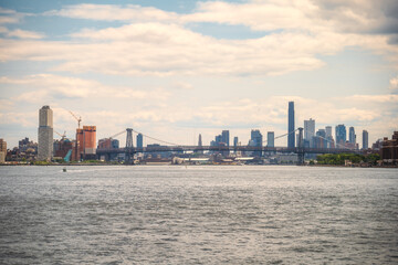 Fototapeta na wymiar The New York City Skyline from the Hudson River