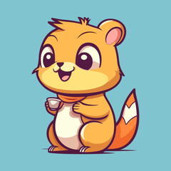 Cute chipmunk illustration, perfect for children's books, websites, and merchandise. Add charm to your projects with this adorable rodent character