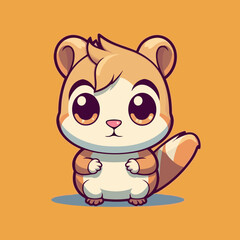 Cute chipmunk illustration, perfect for children's books, websites, and merchandise. Add charm to your projects with this adorable rodent character