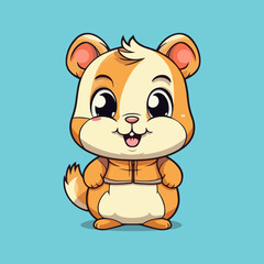 Cute chipmunk illustration, perfect for children's books, websites, and merchandise. Add charm to your projects with this adorable rodent character