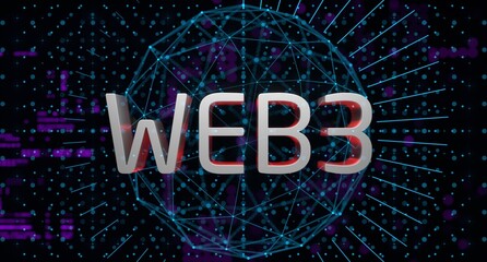 WEB3 next generation world wide web blockchain technology with decentralized information, distributed social network	
