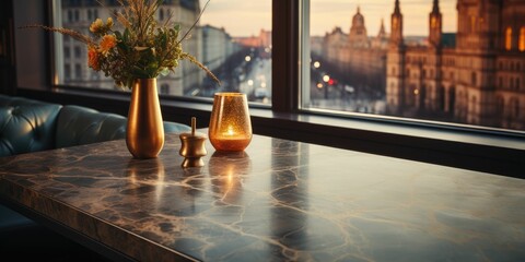 empty marmer marble texture table blurred office