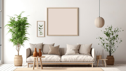 Mockup Frame In Living Room , Mockups Design 3D, HD