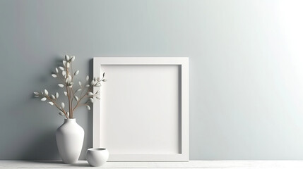Mockup Frame In Simple Minimal Interior Background , Mockups Design 3D, HD