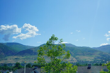 Beautiful mountain at salt lake city in summer