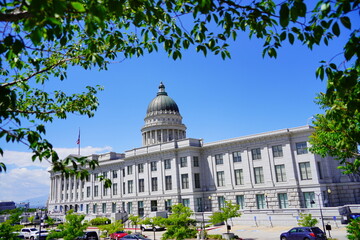 Downtown at salt lake city, UT, in spring	