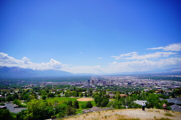 Downtown at salt lake city, UT, in spring	