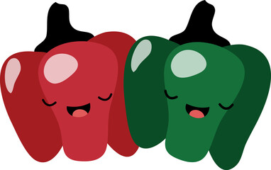 red and green peppers